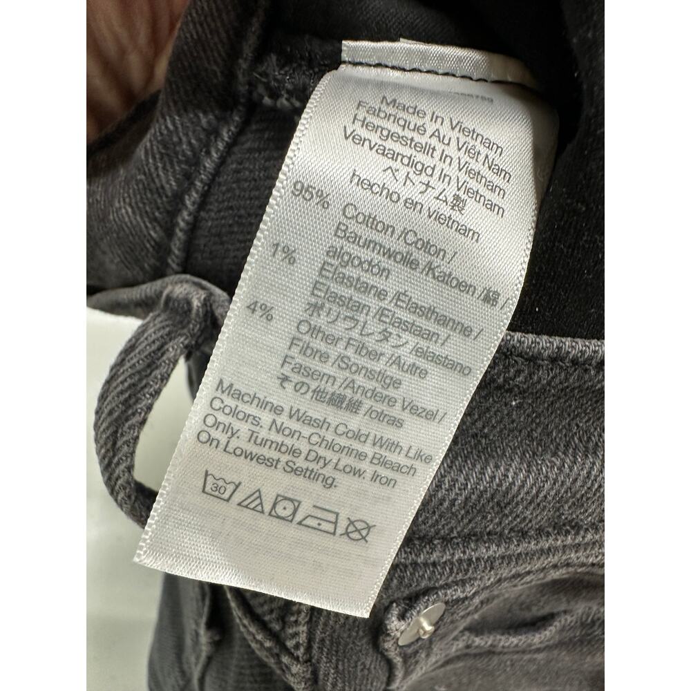 Madewell Mid-Rise Kick Out Jeans Women 25 Black Wash‎ Cotton Cropped - Picture 9 of 10